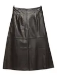 Кожаная юбка А-силуэта Arma, коричневый - фото