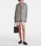 Бермуды Angelo из шелкового твила Loro Piana, Ivory Green Red - фото 2