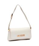 Сумка женская Love Moschino на плечо с логотипом бренда, экрю - фото 4