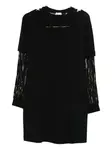Вязаное платье с кружевом LIU JO, черный - фото