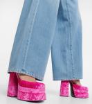 Бархатная платформа Aevitas Versace, Glossy Pink-Oro Versace - фото 4