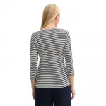 Футболка Tom Tailor Striped 3/4 sleeve, белый - фото 2