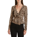 Топ с леопардовым принтом Good Touch Good American, цвет Leopard Multi - фото