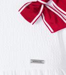 Платье из хлопка с бантом Monnalisa, Bianco+Maculato - фото 3