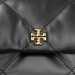 Миниатюрная сумка-кира с ромбовидной стежкой и клапаном черная TORY BURCH - фото 5