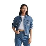 Calvin Klein Женская джинсовая куртка, цвет 1A4 - Denim Light Blue - фото 3