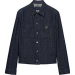 Куртка деним Chevron PRADA, темно-синий синий - фото