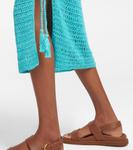 Платье миди Athena крючком из хлопка Anna Kosturova, Light Turquoise - фото 5