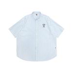 Рубашка *A Bathing APE с логотипом Moonface в полоску Aape, розовый - фото 6