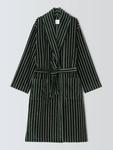 Велюровый халат в полоску John Lewis, Dark Green - фото 3