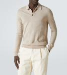 Поло-свитер из шерсти альпака Saman Amel, бежевый - фото 3