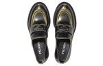 Кроссовки leather loafers 'black spray paint' Prada, черный - фото 3