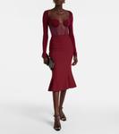 Платье-корсет с панелями Nensi Dojaka, бордовый - фото 2