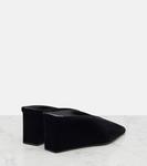Туфли-мюли Cube 75 velvet wedge Alaïa, Noir - фото 2