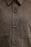 Рубашка из смесовой шерсти Sessun, коричневый - фото 6
