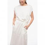 Платье макси из однотонного твила Woolrich, белый - фото 4