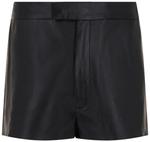 Кожаные шорты Ferragamo, черные - фото