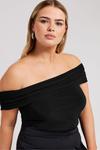 Боди со сборками и открытыми плечами Yours, черный - фото 4
