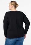 Топ Zizzi Long sleeved top, Black - фото 3