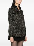 Blanca Vita leopard-print satin shirt, серый - фото 3