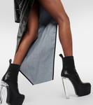 Асимметричное джинсовое платье Rick Owens, черный - фото 6