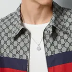 GUCCI Серебряное колье с фирменным подвесом - фото 6