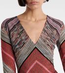 Платье макси из ламе Missoni, Multi Red White Pink Purple - фото 4