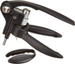 Профессиональный штопор Le Creusetс ножом для капсул, для извлечения винных пробок, черно-серебристый, металлический, LM250 - фото 2