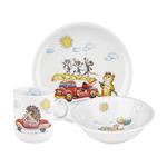 Набор детской посуды Seltmann Weiden KINDERTRÄUME, фарфор, 3 предмета, мультиколор/красный - фото