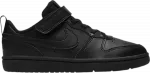Кроссовки Nike Court Borough Low 2 PS 'Triple Black', черный - фото