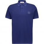 Поло из пике STONE ISLAND, синий - фото