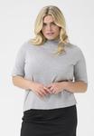 Футболка Kaffe Curve TURTLENECK, Light Grey Melange/Light Grey - фото