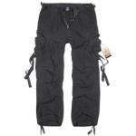 Брюки Brandit M-65 Vintage с ремешками на карманах, черный - фото