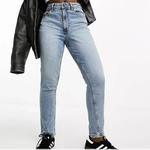 Джинсы Asos Design Hourglass Slim, голубой - фото 3