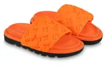 Шлепанцы женские Louis Vuitton с узором логотипа, оранжевый - фото 3