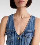 Джинсовое платье миди Ganni, Mid Blue Vintage - фото 4