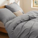 Комплект постельного белья Bedsure, 3 предмета, 220х240/80x80 см, серый - фото 6