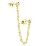 Серьга Tous Cool Joy 1/2 Double, золото/родолит - фото 2