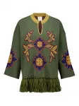 Туника с бахромой PAULA, зеленый - фото