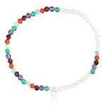 Браслет Tous Bold Motif Elastic Bear Motif, серебро/жемчуг/аметист/родолит/амазонит/сердолик - фото 2