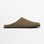 Мюли Massimo Dutti Split-leather, светло-коричневый - фото