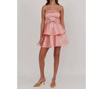 Розовое атласное мини-платье Rylee One and Only Collective - фото 3