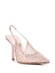 Сетчатые туфли со стразами Le Silla, розовый - фото 2