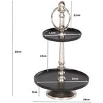 Стеллаж Стеллаж 2 уровня Серебро и Черный Ambiente Haus, Silberfarben, schwarz - фото 4