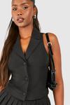 Приталенный жилет со швами boohoo, черный - фото 4