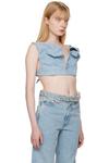 Смятый джинсовый бралетт Y/Project, синий - фото 2
