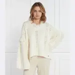 Свитер оверсайз с добавлением шерсти Twin-Set, бежевый - фото 2