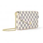 Клатч Louis Vuitton Felicie, кремовый - фото 3