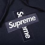 Худи Supreme Cross Box Logo, темно-синий - фото 3