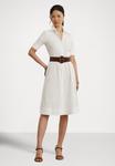 Платье Lauren Ralph Lauren BELTED COTTON-BLEND SHIRTDRESS, White - фото 2